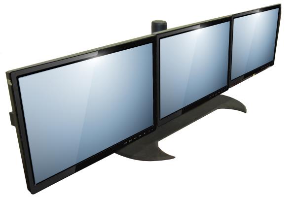 Soporte para tres Monitores modelo FLAT BS2-3A LCD con pantalla LG 27 LED  IPS