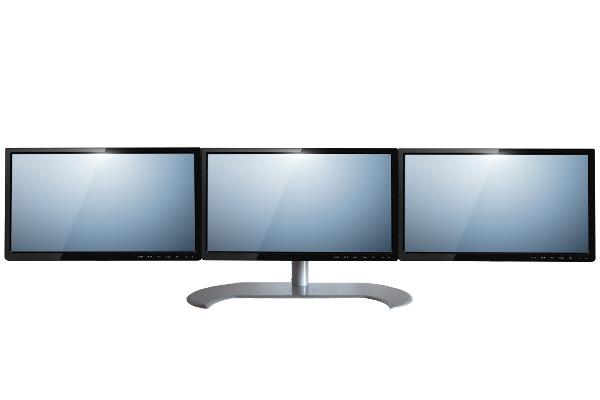 Soporte para tres Monitores modelo FLAT BS2-3A LCD con pantalla LG 24 LED  IPS